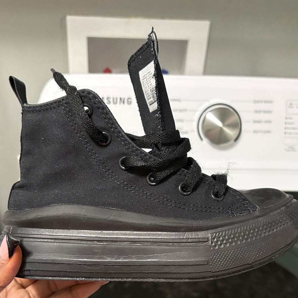 Converse Kids Black Canvas Sneakers